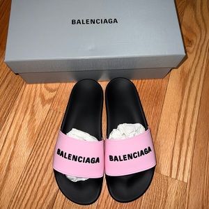 Balenciaga Pink Pool Slides Size 8 (BRAND NEW)